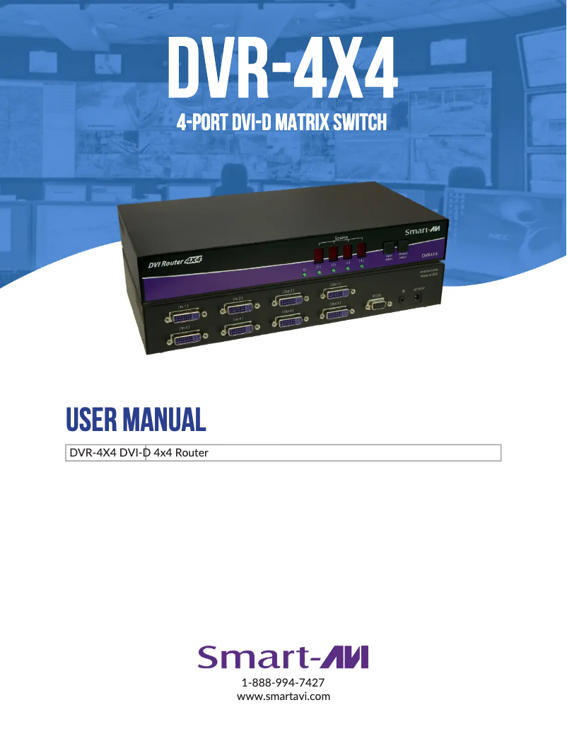 Page 1 de la notice Manuel utilisateur Smart-AVI DVR 4X4