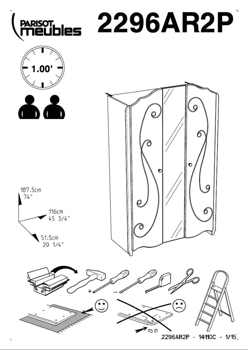 Image de la première page du manuel de l'appareil Alice 2296AR2P