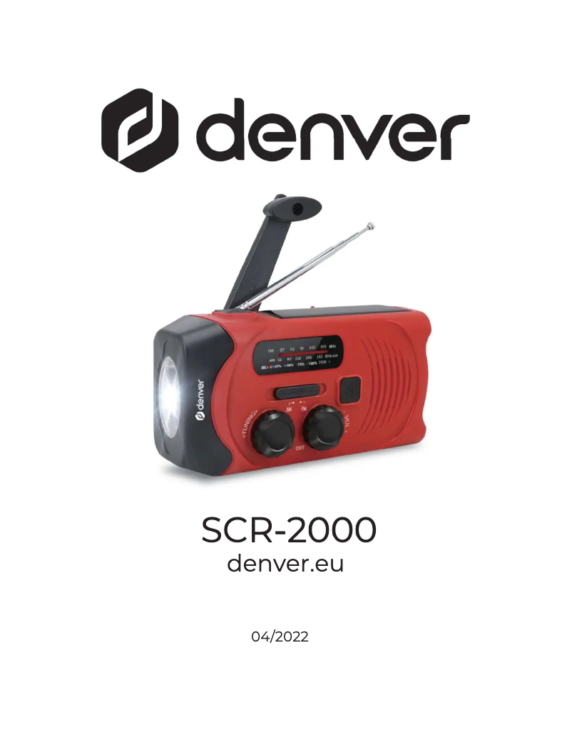 Image de la première page du manuel de l'appareil SCR-2000