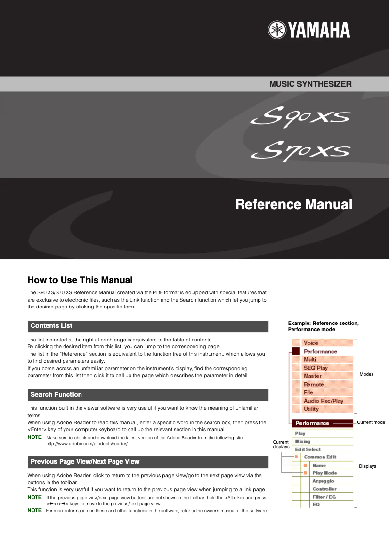Image de la première page du manuel de l'appareil S70 XS