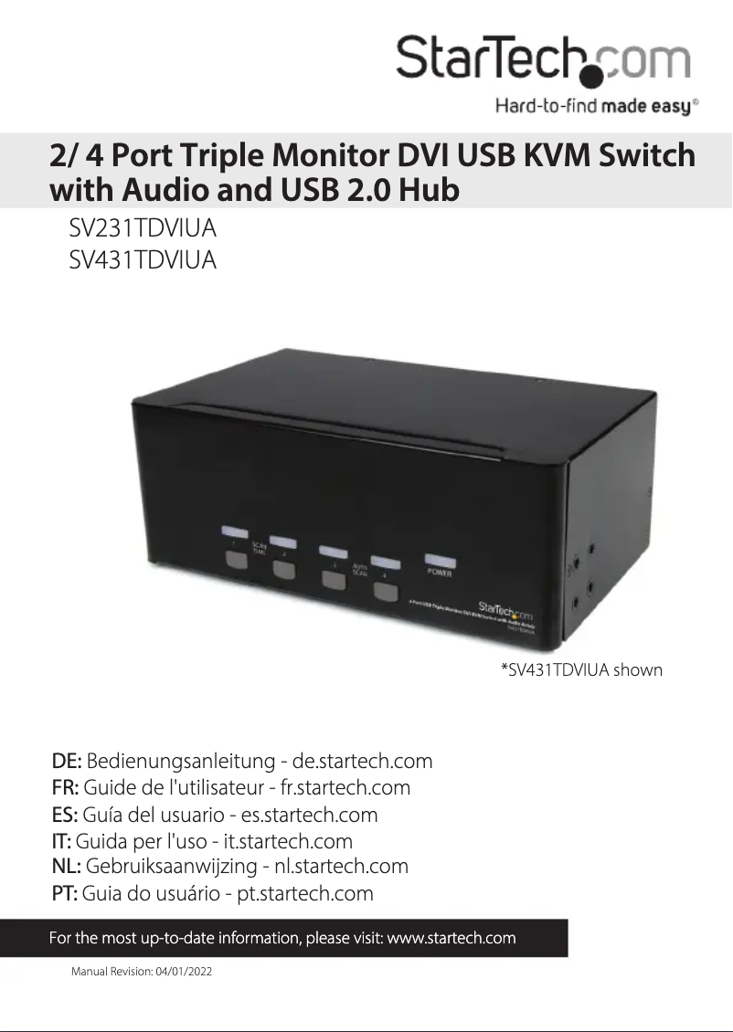 Image de la première page du manuel de l'appareil SV231TDVIUA