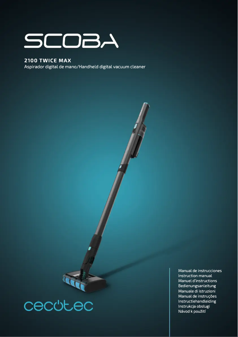 Page n°1 - Manuel utilisateur Cecotec Scoba 2100 Twice Max