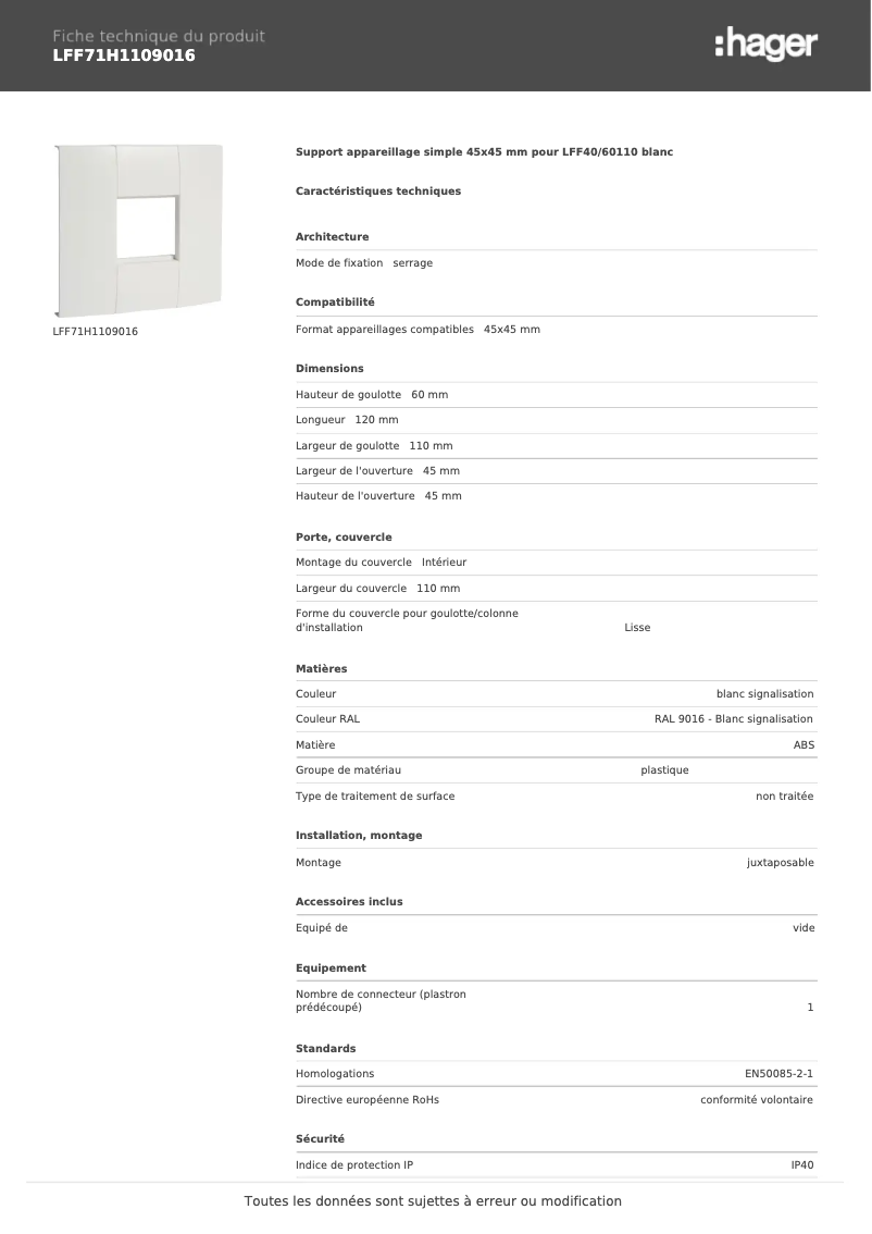 Image de la première page du manuel de l'appareil LFF71H1109016