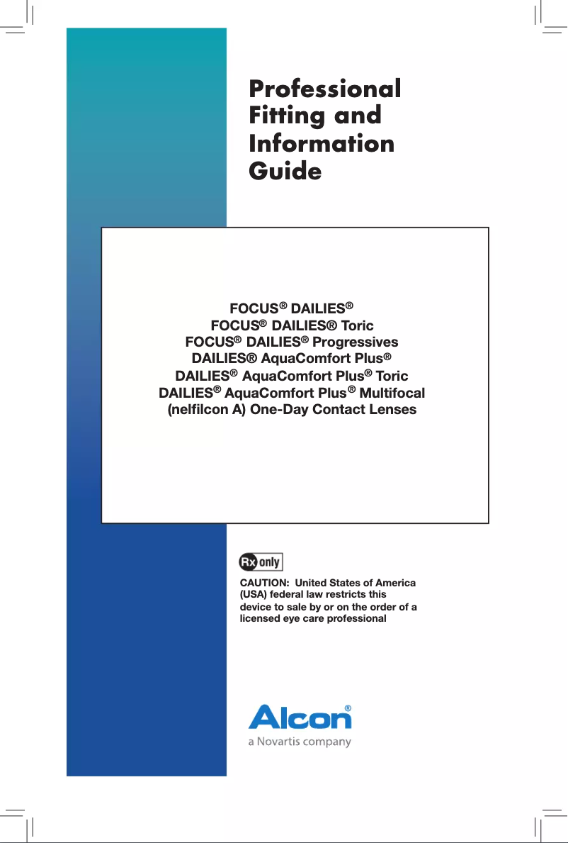 Página 1 del manual Manual de usuario Alcon DAILIES AquaComfort Plus