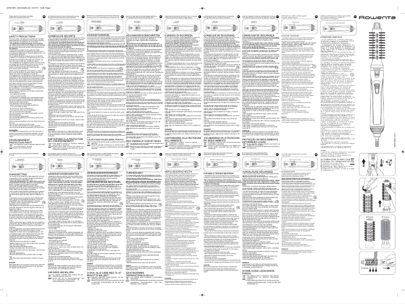 Page 1 de la notice Manuel utilisateur Rowenta Fashion Stylist CF3910