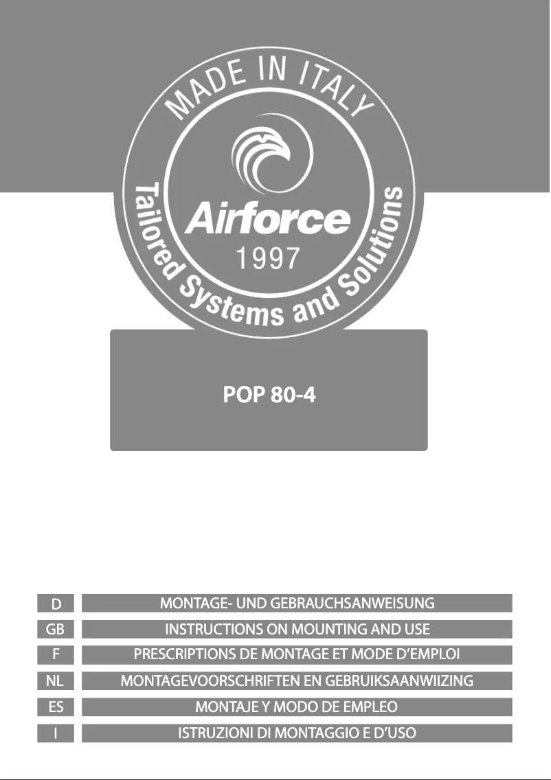 Image de la première page du manuel de l'appareil POP 80-4