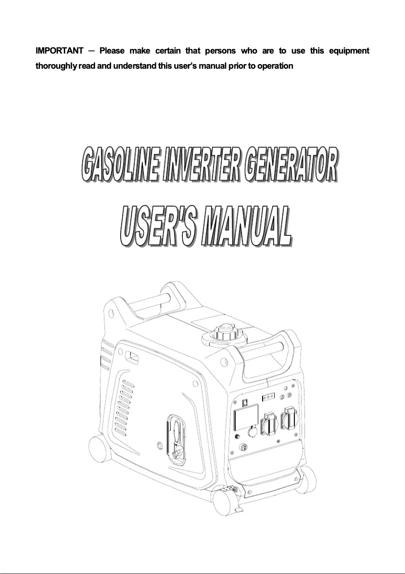 Page 1 de la notice Manuel utilisateur Gentrax Inverter 3.5kW