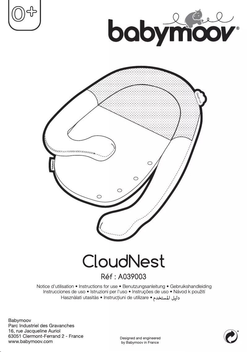 Page 1 of the manual User Manual Babymoov CloudNest A039003