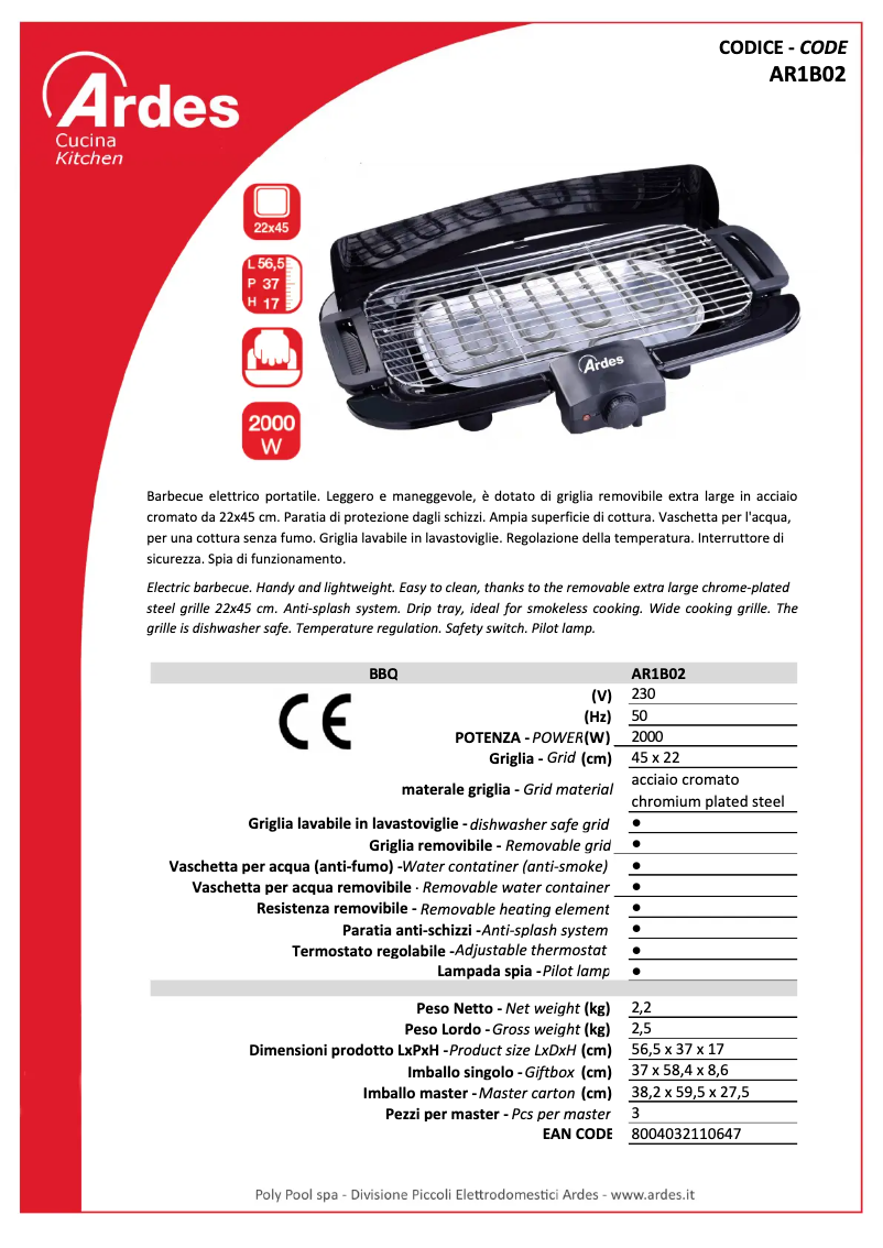 Image de la première page du manuel de l'appareil AR1B02