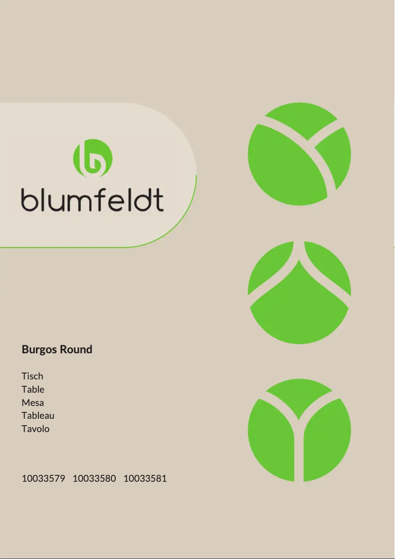 Page n°1 - Manuel utilisateur Blumfeldt Burgos