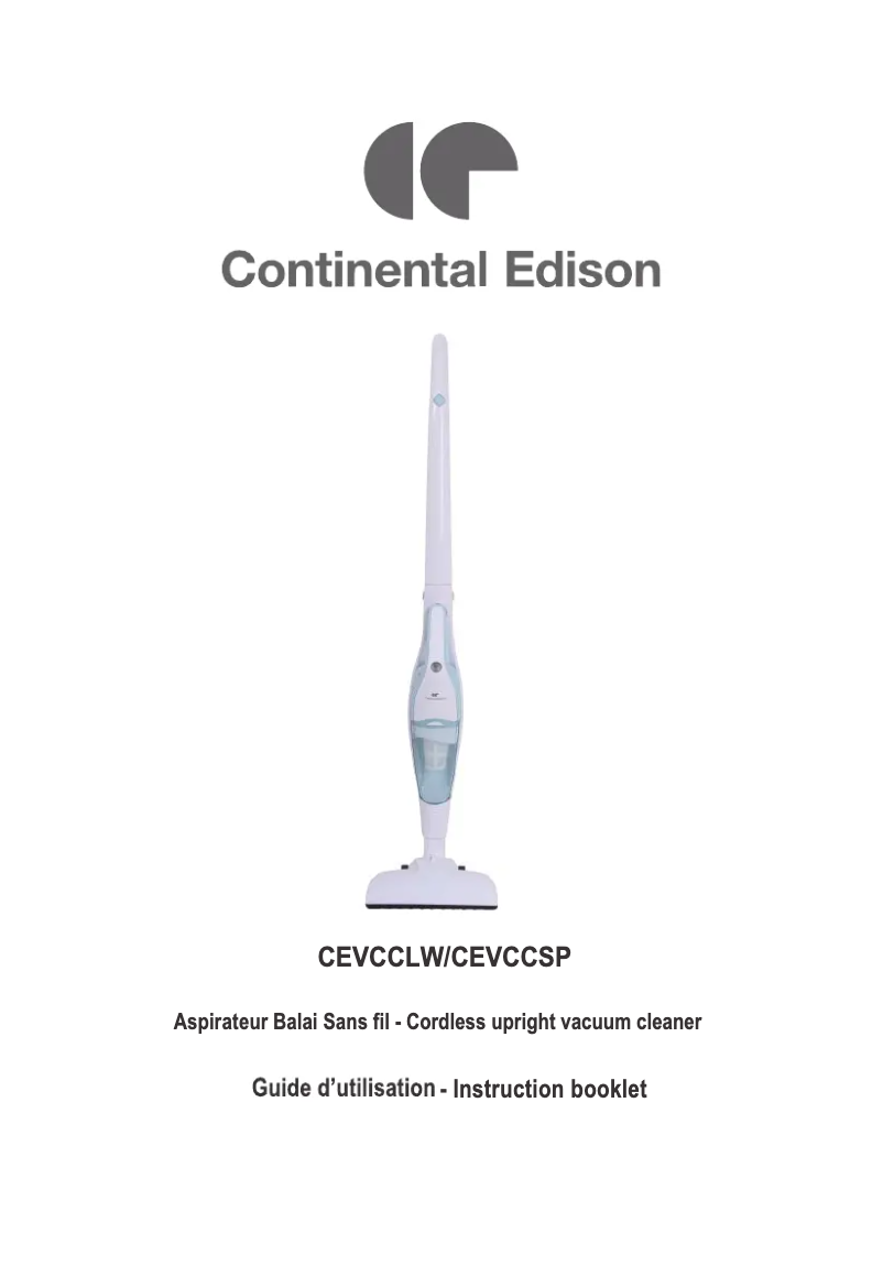 Page 1 de la notice Manuel utilisateur Continental Edison CEVCCSP