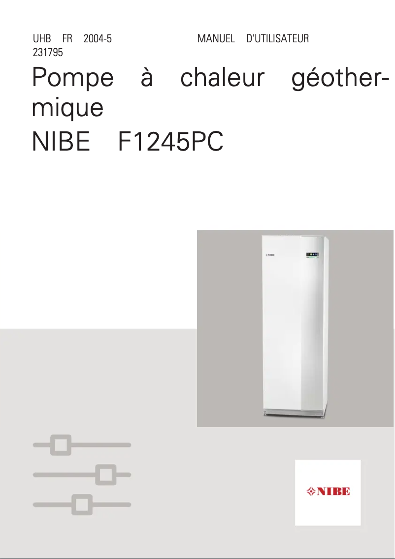 Page 1 de la notice Fiche technique Nibe F1245-6