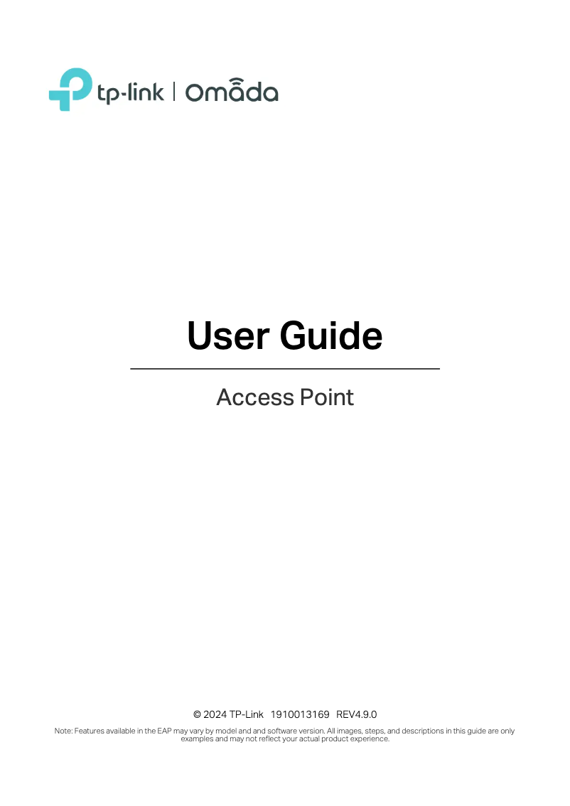 Page n°1 - Manuel utilisateur TP-Link Omada EAP625-Outdoor HD