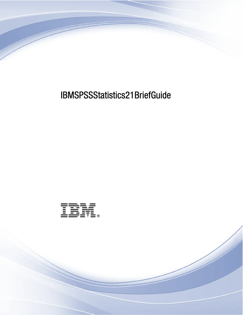 Page 1 de la notice Manuel utilisateur IBM SPSS 21
