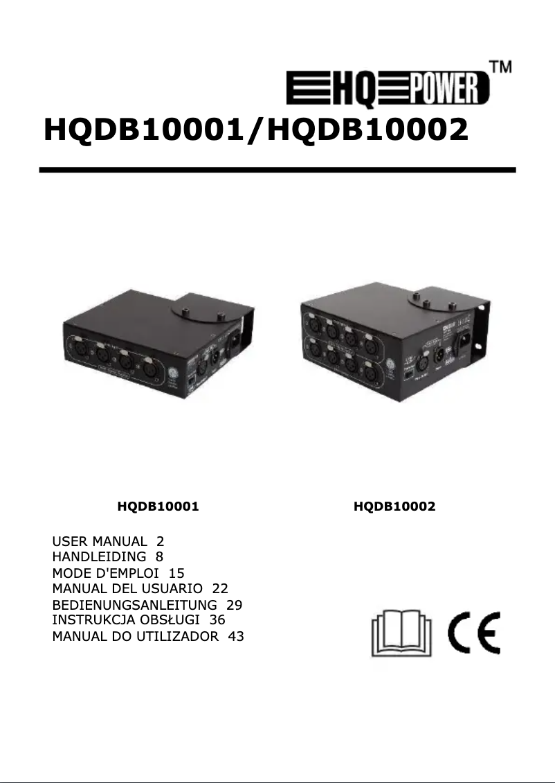 Page 1 de la notice Manuel utilisateur HQ Power HQDB10001