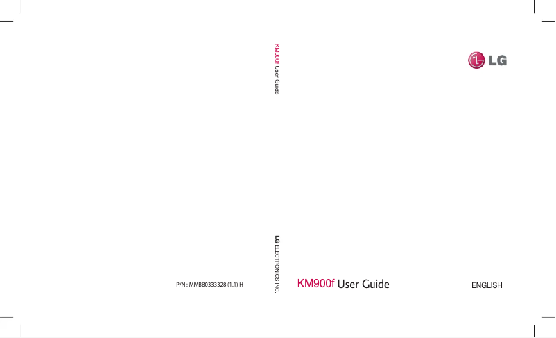 Página 1 del manual Manual de usuario LG KM900F