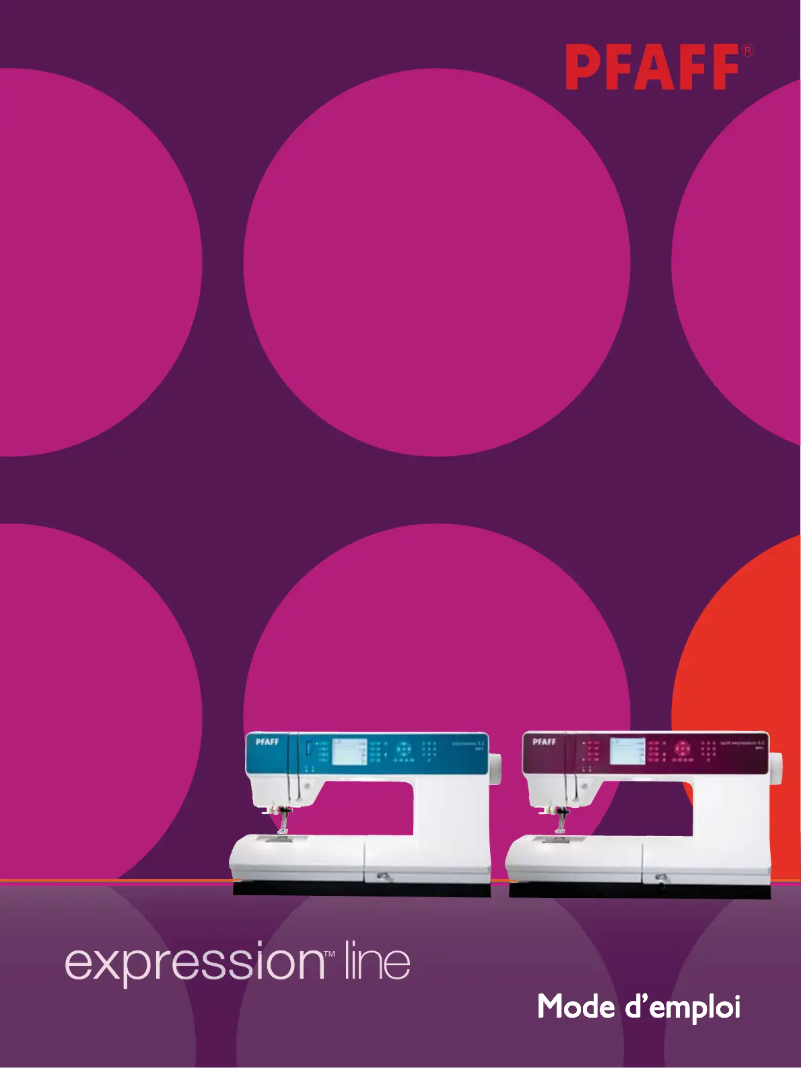 Page n°1 - Manuel utilisateur Pfaff Quilt Expression 4.2