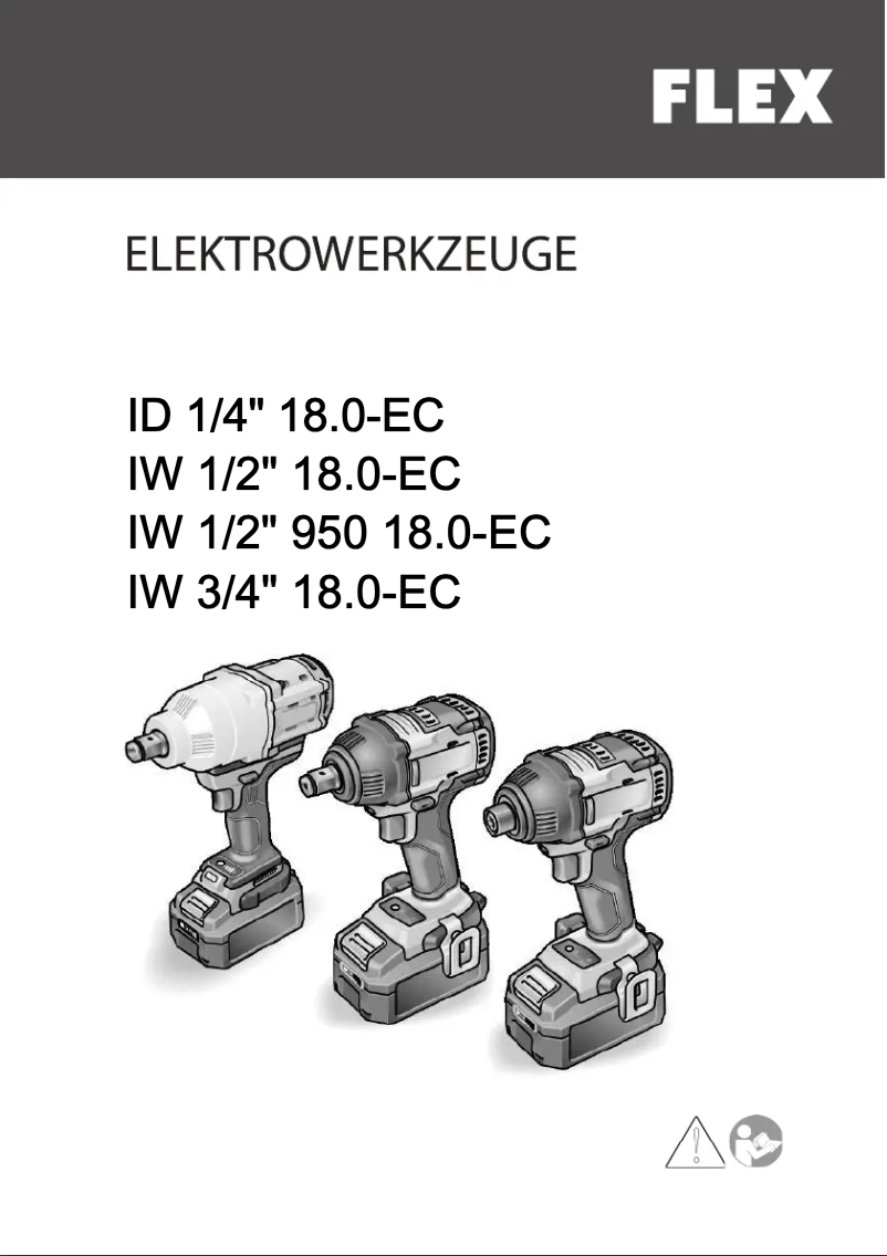 Page 1 de la notice Manuel utilisateur Flex IW 1/2" 950 18.0-EC