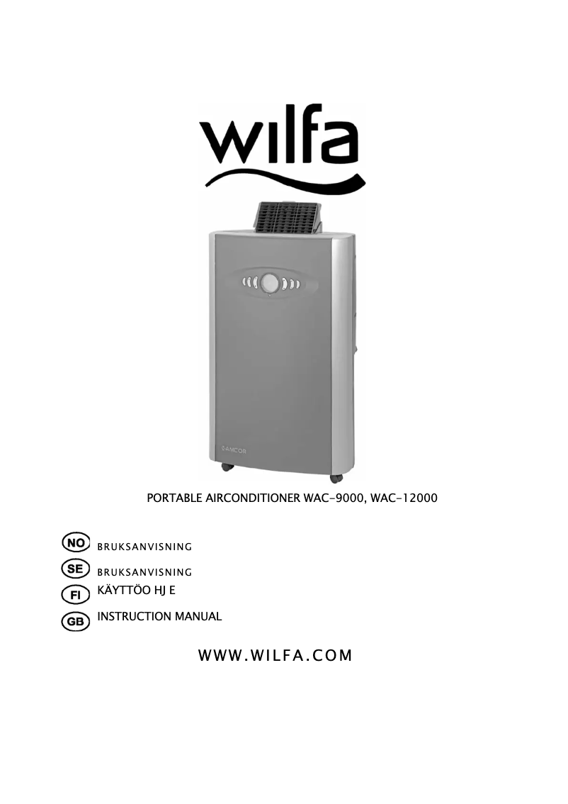 Page 1 de la notice Manuel utilisateur Wilfa WAC-12000