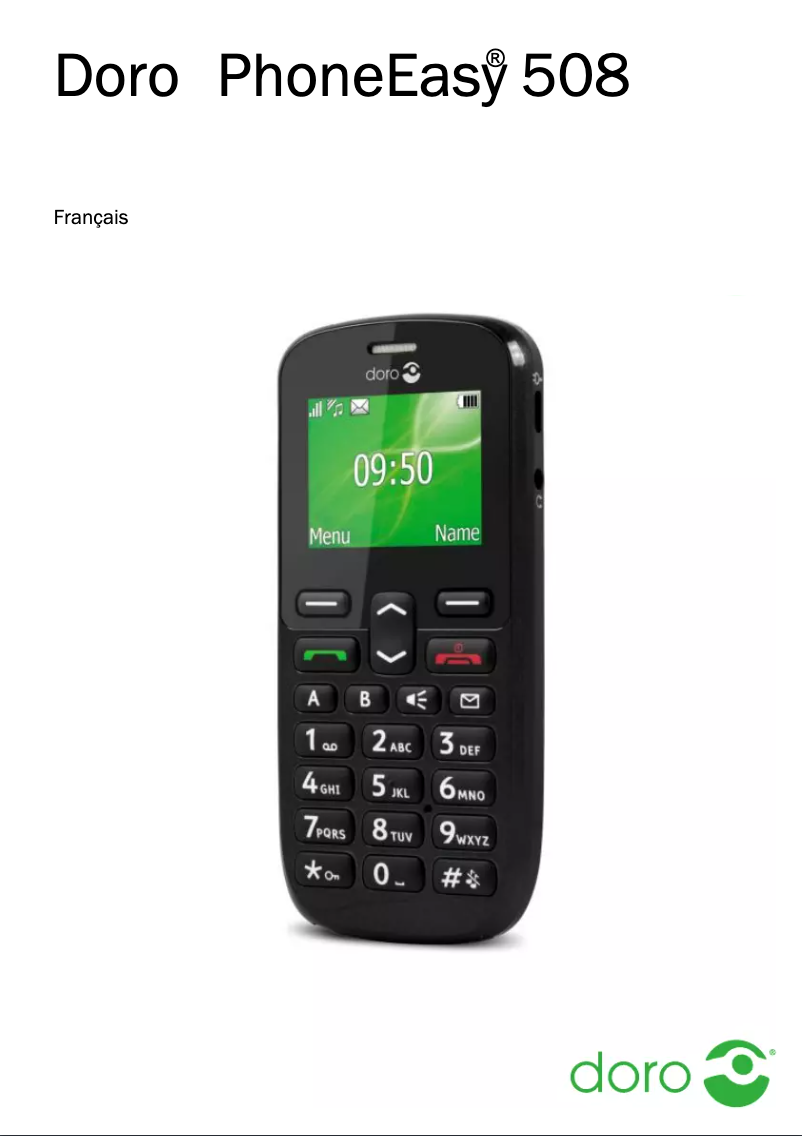 Page 1 de la notice Manuel utilisateur Doro PhoneEasy 508