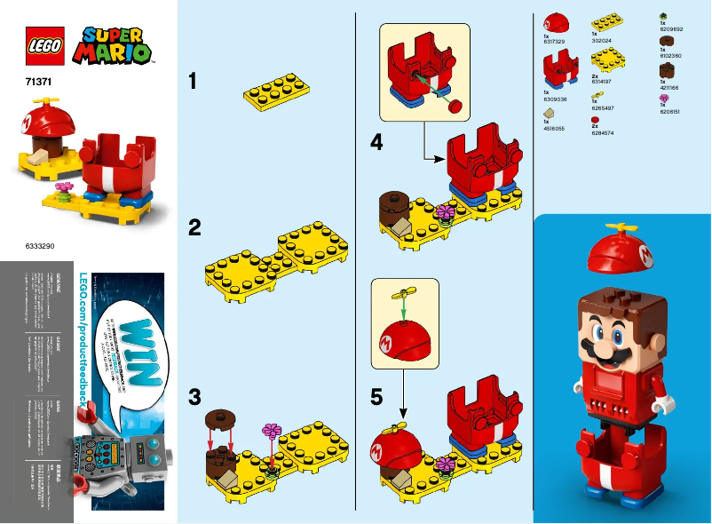 Page 1 de la notice Manuel utilisateur Lego Super Mario 71371