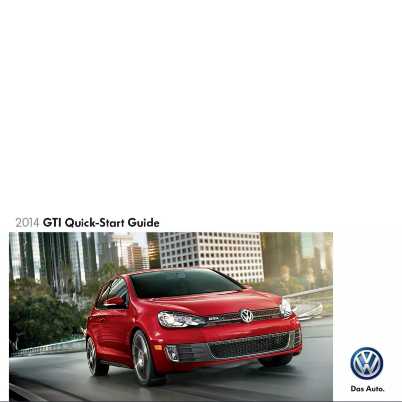 Imagen de la primera página del manual del dispositivo Golf GTI (2014)