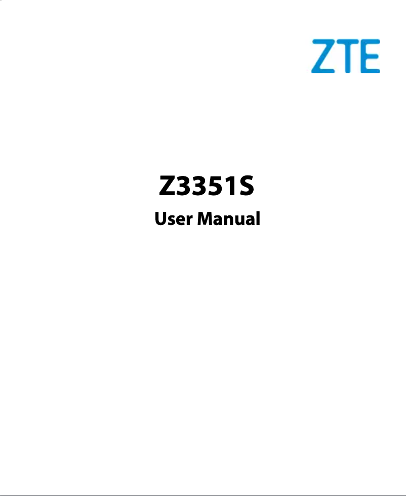 Page 1 de la notice Manuel utilisateur ZTE Quest 5 Z3351S