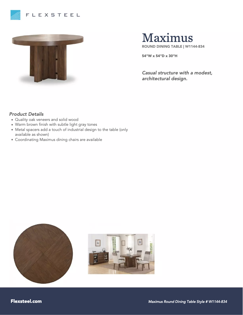 Page 1 de la notice Manuel utilisateur Flexsteel Maximus W1144-834