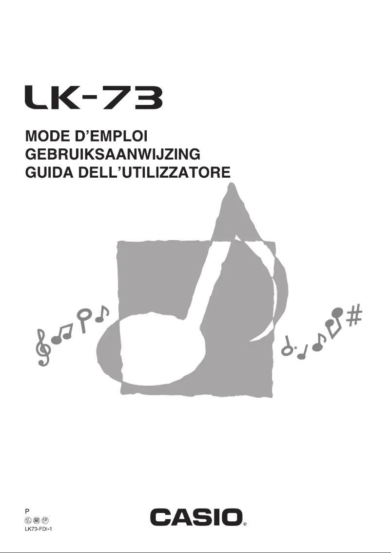 Page n°1 - Instructions de sécurité Casio LK-73