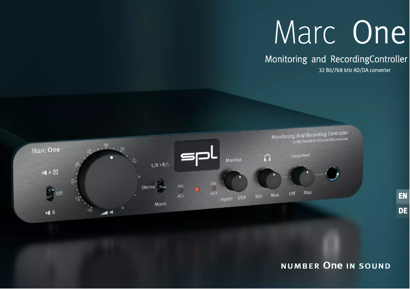 Page 1 de la notice Manuel utilisateur SPL Marc One