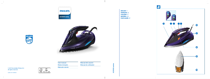 Page 1 de la notice Manuel utilisateur Philips Azur Elite OptimalTEMP GC5036