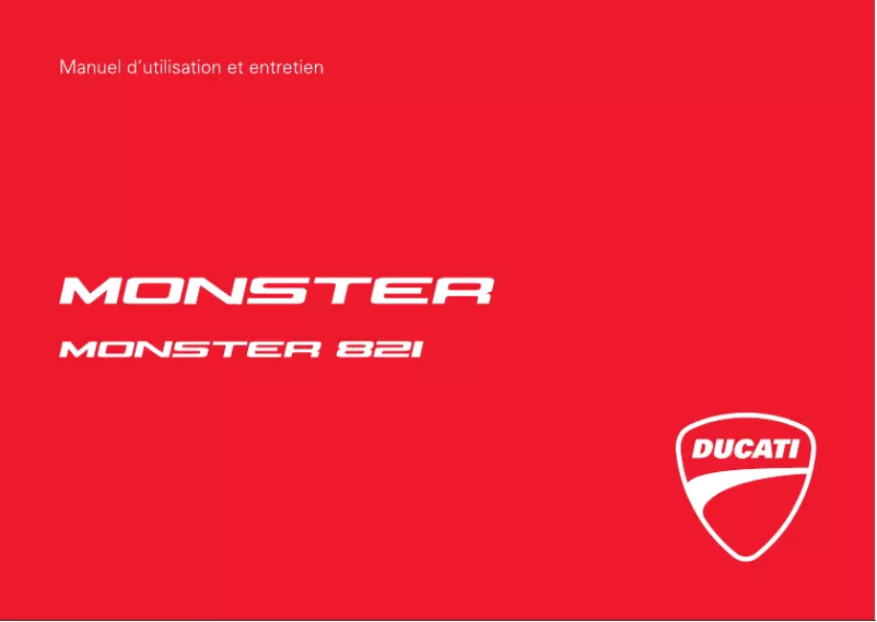 First page image of the manual for Monster 821 (2018)