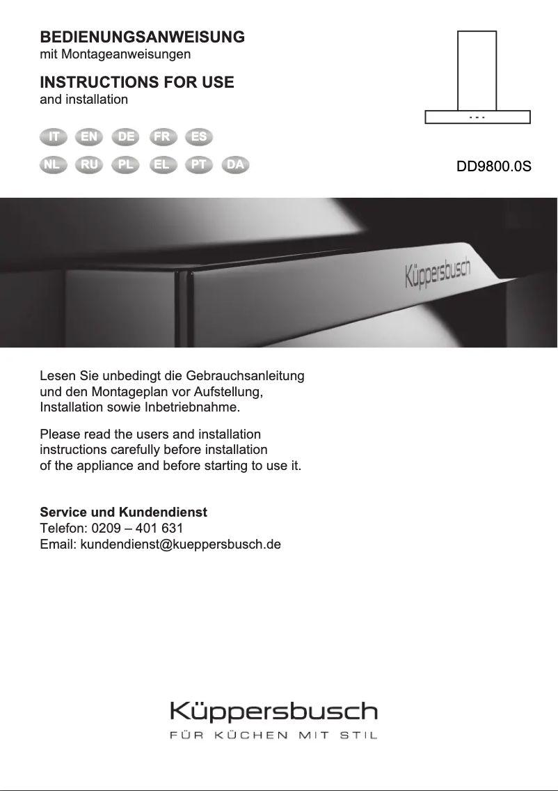 Página 1 del manual Manual de usuario Küppersbusch DD9800.0S