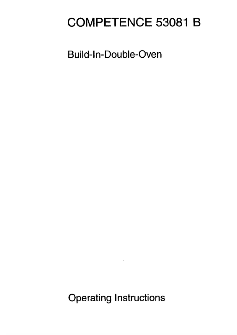 Page 1 de la notice Manuel utilisateur AEG Competence 53081 B d