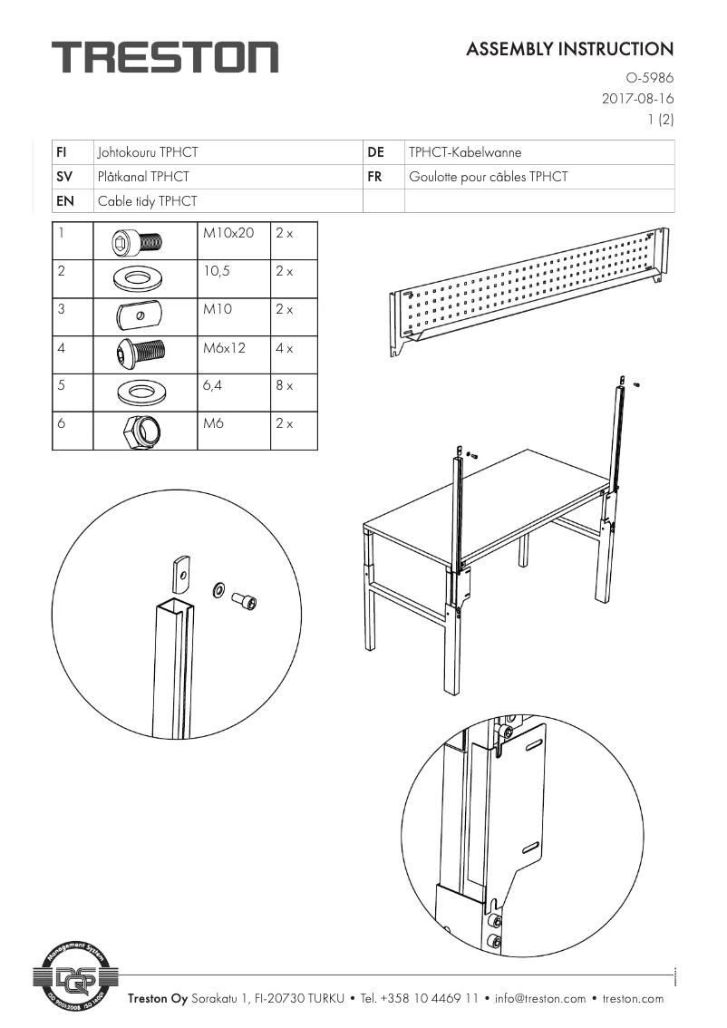Image de la première page du manuel de l'appareil TPHCT150