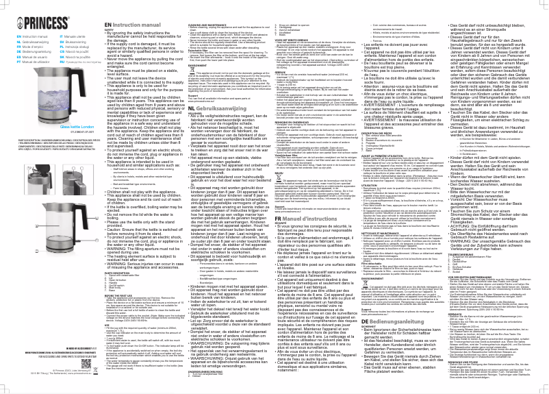 Page n°1 - Manuel utilisateur Princess London 236041