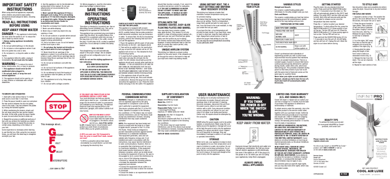Imagen de la primera página del manual del dispositivo InfinitiPRO CD2115