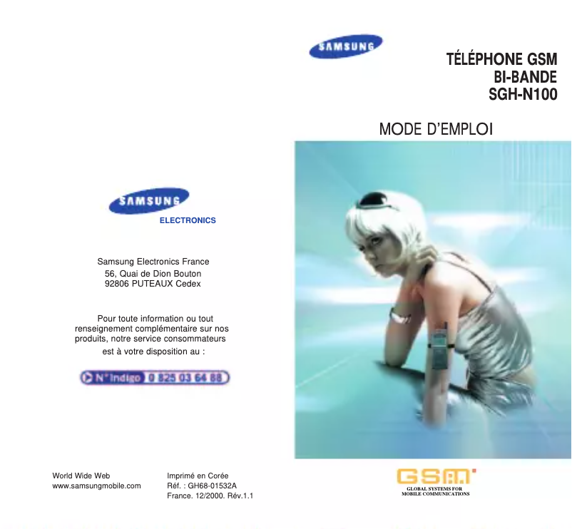 Page n°1 - Manuel utilisateur Samsung SGH-N100SA