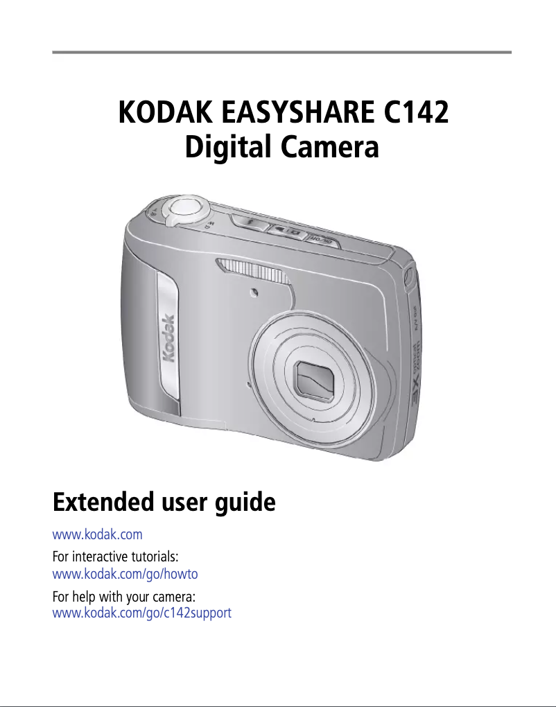 Image de la première page du manuel de l'appareil EasyShare C142