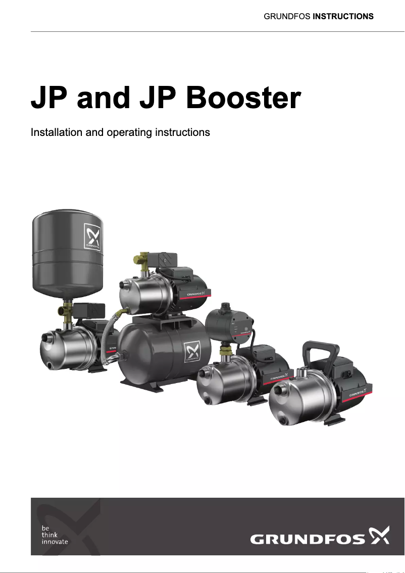 Page n°1 - Mode d'emploi Grundfos JP 4-54