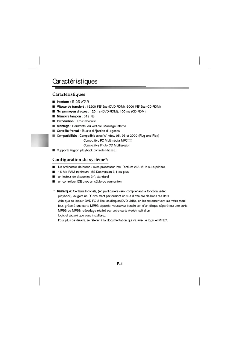 Image de la première page du manuel de l'appareil DRD-8120B