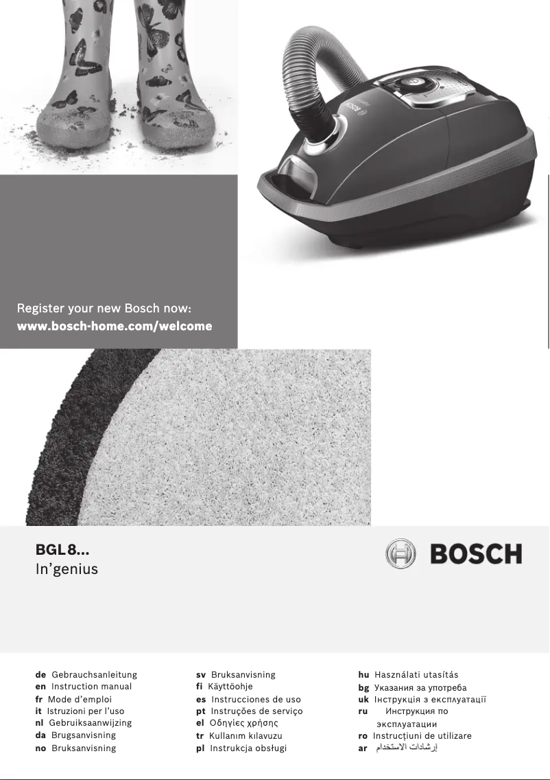 Page 1 de la notice Manuel utilisateur Bosch In'genius BGL81030