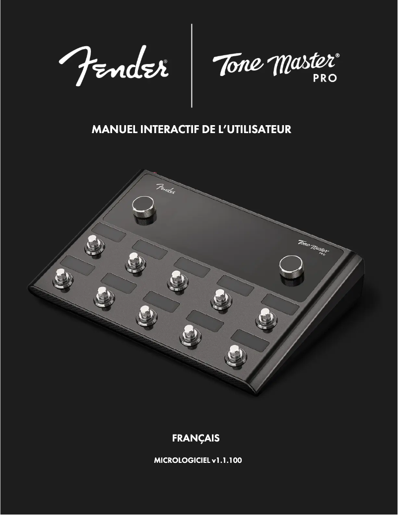 Page 1 de la notice Manuel utilisateur Fender Tone Master Pro