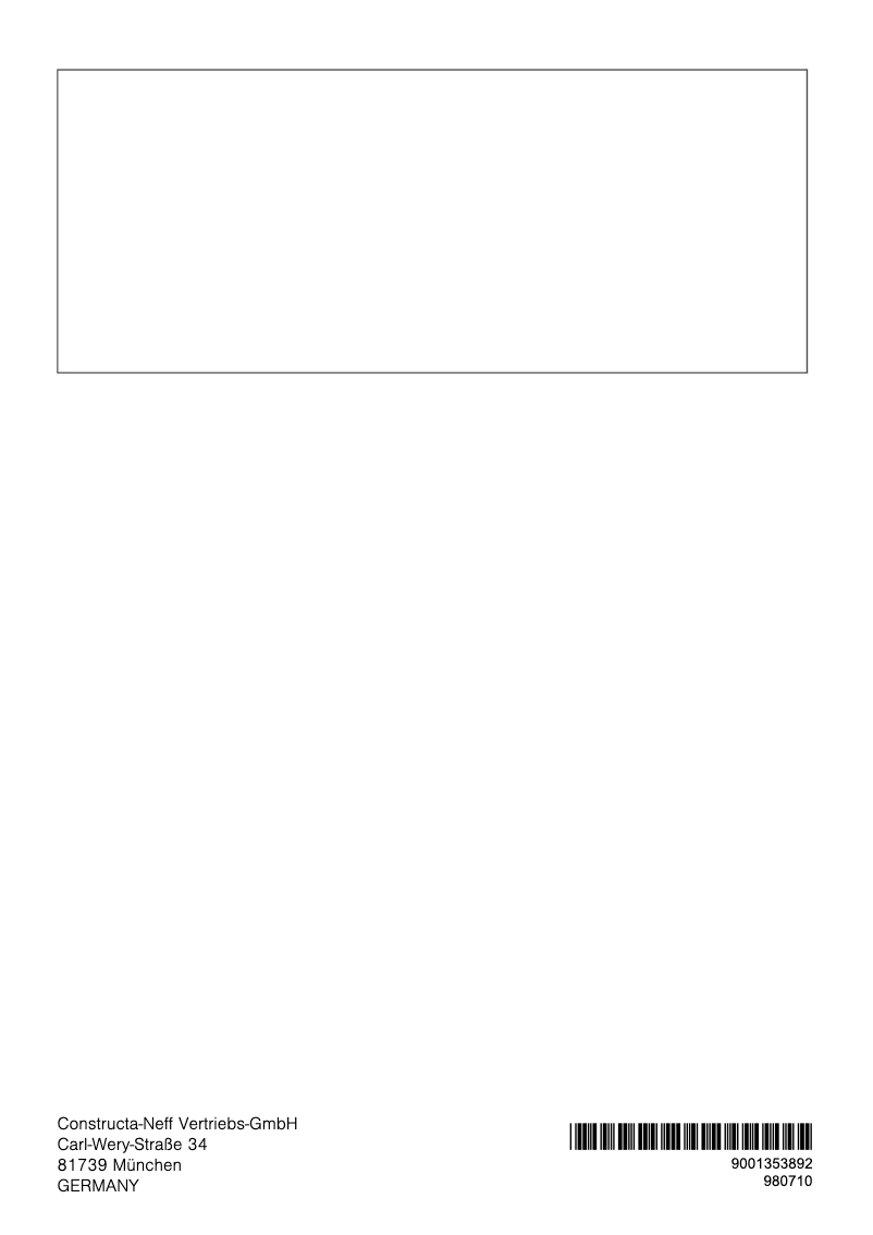 Page 1 de la notice Manuel utilisateur Constructa CF4M63020Y