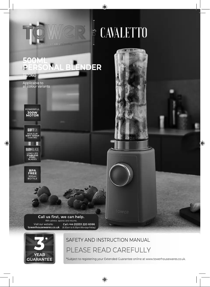 Page 1 de la notice Manuel utilisateur Tower Cavaletto T12060