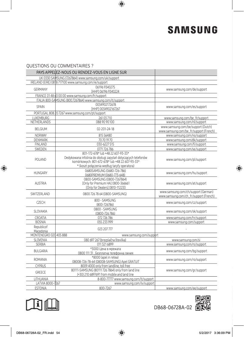 Page n°1 - Manuel utilisateur Samsung AR09MSWXBWKXEU