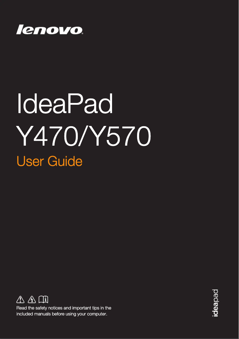 Página 1 del manual Manual de usuario Lenovo IdeaPad Y570
