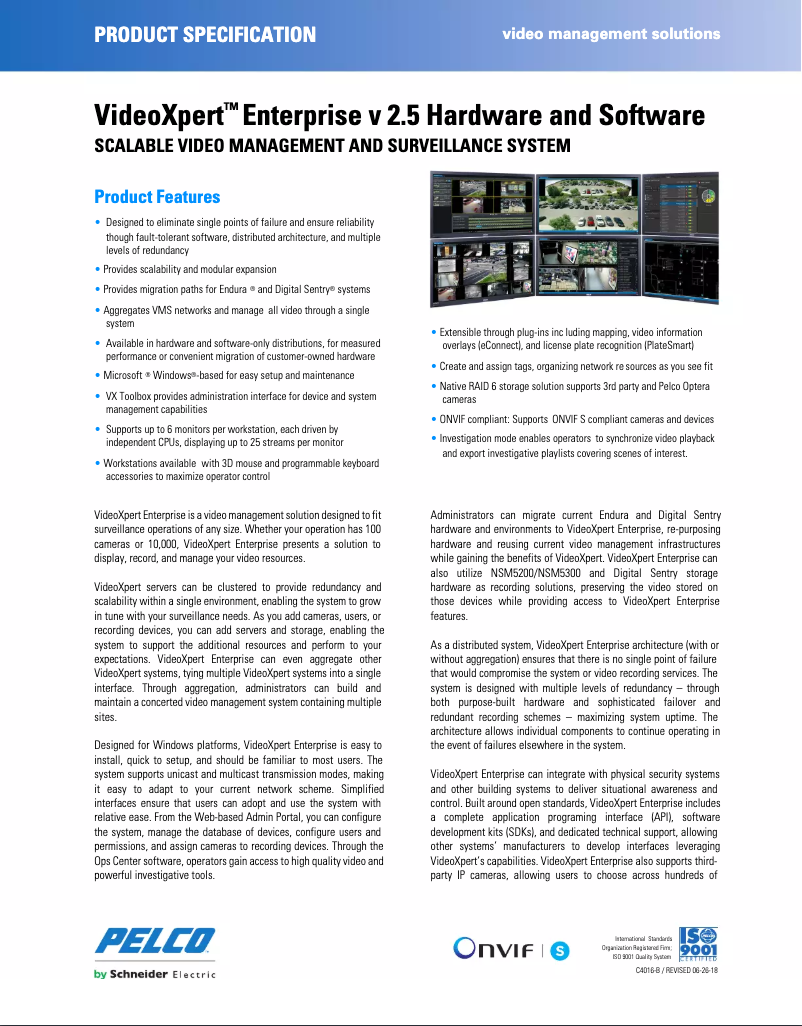 Page n°1 - Manuel utilisateur Pelco VideoXpert Ultimate