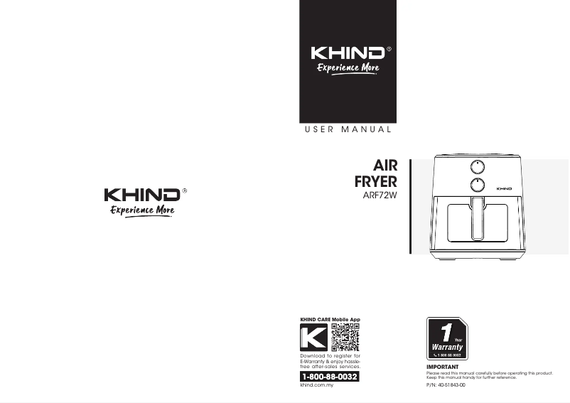 Página 1 del manual Manual de usuario Khind ARF72W
