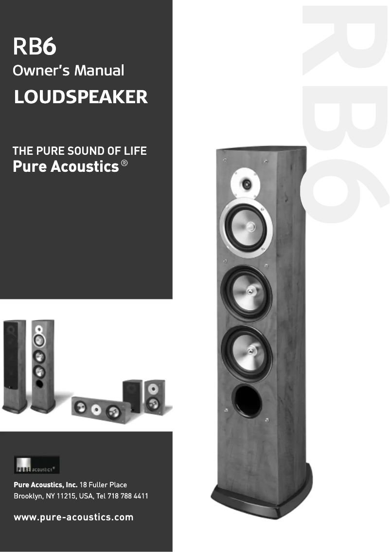 Página 1 del manual Manual de usuario Pure Acoustics RB 6